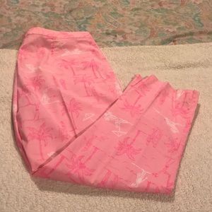 Vintage lily Capri pink pants - palm trees